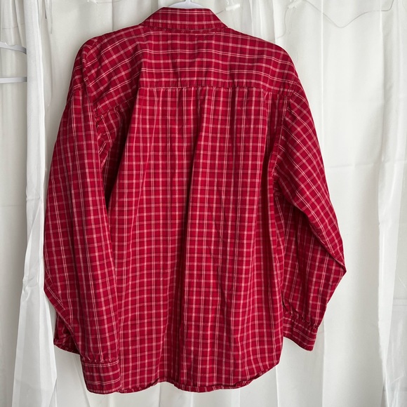 Timber Creek By Wrangler Men’s Button Down Shirt Red / White Size Large - Picture 2 of 3